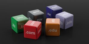 3д кубики с доменными именами от хостинг компании